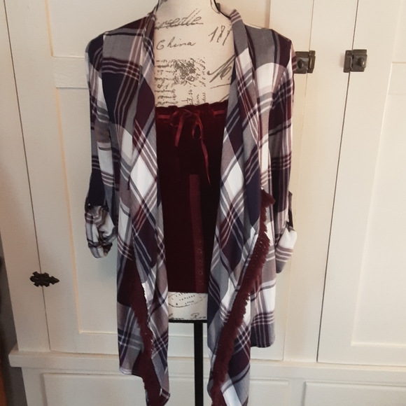 VENUS Jackets & Blazers - Venus plaid cardigan